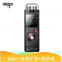 愛國者（aigo）錄音筆 R6633 16G 微型專業(yè)高清遠(yuǎn)距降噪 雙供電TF卡擴(kuò)容 聲控錄音器學(xué)習(xí)/會議司法維權(quán) 黑色