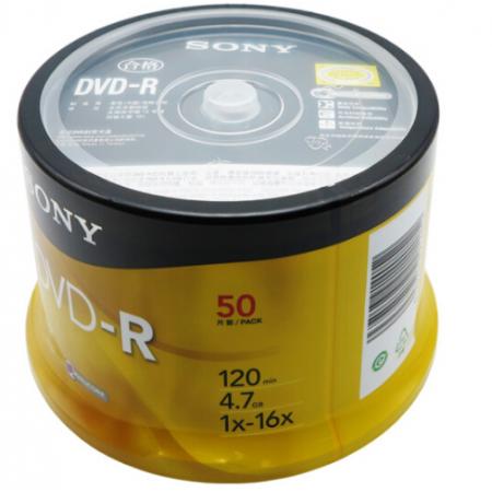 SONY 索尼  dvd刻錄盤 光盤 空白光盤 4.7G 16X DVD-R（50片桶裝）行業(yè)裝