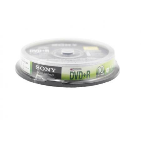 索尼sony  dvd空白光盤 4.7g刻錄盤 刻錄碟片 dvd刻錄盤 10片裝 DVD+R 10片桶裝