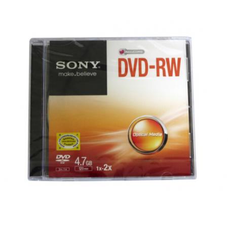 SONY 索尼 dvd可擦寫光盤 刻錄盤 4.7G 空白盤碟 可重復刻錄 DVD-RW（1-2X） 單片精裝