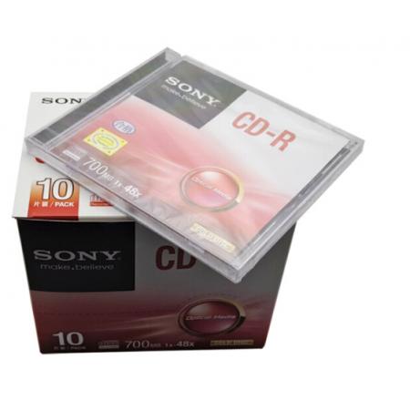 SONY/索尼  光盤(pán) 車(chē)載cd空白光盤(pán) 700M 刻錄盤(pán) CD-R（1-48X） 單片裝（帶獨(dú)立包裝盒）