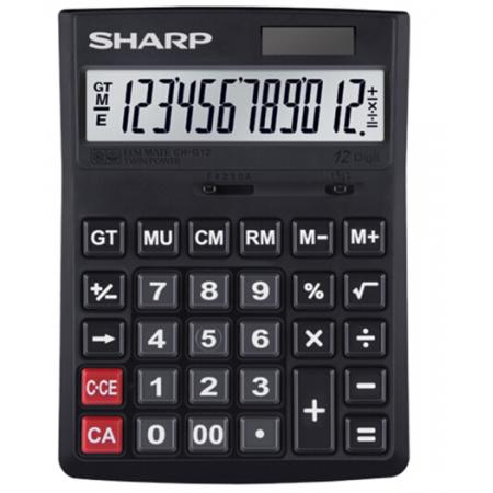 夏普SHARP CH-D12  計(jì)算器 辦公商務(wù)型計(jì)算器 黑色 CH-D12 中號(hào)