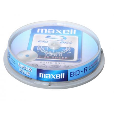 麥克賽爾（maxell）BD-R光盤 刻錄光盤 光碟 空白光盤 藍光碟 4速25G臺產(chǎn) 桶裝10片