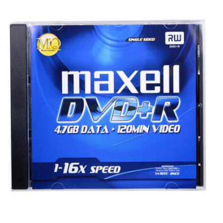 麥克賽爾（maxell）DVD+R光盤 刻錄光盤 光碟 空白光盤 16速4.7GB 1片盒裝，5盒/包