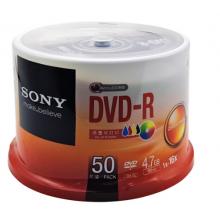 SONY 索尼  dvd刻錄盤 光盤 空白光盤 4.7G 16X DVD-R 可打?。?0片桶裝）亞光面