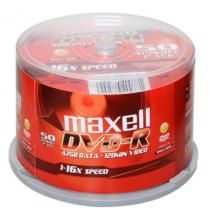 麥克賽爾（maxell）DVD-R光盤 刻錄光盤 光碟 空白光盤 16速4.7G臺產(chǎn) 商務(wù)金盤桶裝50片