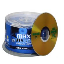  麥克賽爾（maxell）DVD+R光盤 刻錄光盤 光碟 空白光盤 16速4.7G 臺(tái)產(chǎn) 商務(wù)金盤桶裝50片
