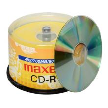 麥克賽爾（maxell）CD-R光盤 刻錄光盤 光碟 空白光盤 48速700M 龍紋金盤桶裝50片