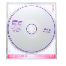 麥克賽爾（maxell）BD-RE光盤 刻錄光盤 光碟 可擦寫空白光盤 藍光碟 25G臺產(chǎn) 單片厚盒裝