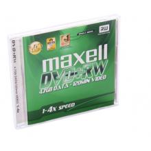 麥克賽爾（maxell）DVD+RW光盤 刻錄光盤 光碟 可擦寫空白光盤 4速4.7G臺產(chǎn) 1片盒裝