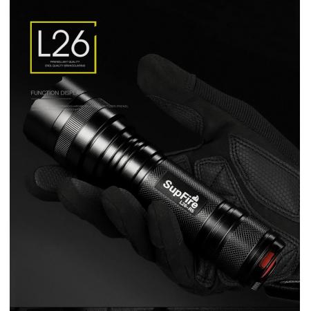 神火（supfire）L26 5W強(qiáng)光手電筒 USB充電式遠(yuǎn)射款LED騎行戶外燈 配26650電池
