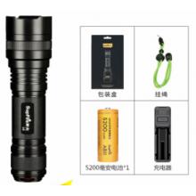 SupFire神火L6超強(qiáng)光手電筒可充電26650超亮遠(yuǎn)射LED便攜小家用T6戶外氙氣燈防水超長(zhǎng)續(xù)航 L6-10瓦+1節(jié)5200毫安電池+充電器