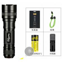 SupFire神火L6超強(qiáng)光手電筒可充電26650超亮遠(yuǎn)射LED便攜小家用T6戶外氙氣燈防水超長(zhǎng)續(xù)航 新款L6-S+1節(jié)3700毫安電池+充電線