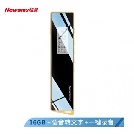 紐曼（Newsmy）錄音筆 V03 16G 專業(yè)普及微型高清降噪 學(xué)習(xí)/會議采訪取證適用 MP3播放器 金色 
