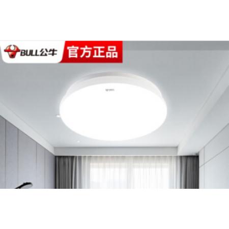 公牛led吸頂燈家用燈具陽臺廚房臥室簡約現(xiàn)代圓形餐廳客廳燈超薄12W18W24W三段調(diào)光LED吸頂燈 全白24W 40*7.5 5700k適8-15平