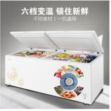 美的(Midea)719升 雙頂開商用冰柜 冷凍冷藏轉換冷柜 臥式冰箱(星辰金) BD/BC-719DKM(E) 