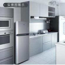 TCL 118升 小型雙門(mén)電冰箱 LED照明 迷你 小冰箱 冰箱小型便捷 節(jié)能靜音（閃白銀） BCD-118KA9