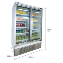 美菱（MELING）1.2米 立式冷凍商用雙門冰柜 超市無霜風(fēng)冷冷柜 水餃速凍雪柜MFDS-1.2CY76HR