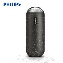 飛利浦(PHILIPS)BT6000 便攜式無線藍(lán)牙音箱 運(yùn)動(dòng)戶外防水音響 免提通話/NFC功能 黑色