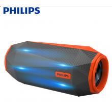 飛利浦(PHILIPS)SB500M HIFI音響 便攜式藍(lán)牙音箱 桌面大功率藍(lán)牙音箱 炫彩小音響 低音炮 戶外防水音箱 橙色
