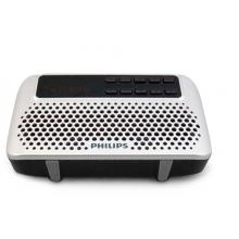 飛利浦(PHILIPS) SBM120 SLV 插卡音箱 便攜小音響 FM收音機 音樂MP3外響播放器  銀色