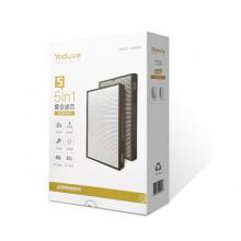 亞都（YADU）HJZ500S濾芯組件 雙面?zhèn)bKJ500G-S5適用 5in1復合濾芯 空氣凈化器