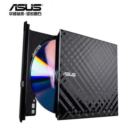 華碩(ASUS) 8倍速 外置DVD刻錄機(jī) 移動光驅(qū) 支持USB/Type-C接口 (兼容蘋果系統(tǒng)/SDRW-08U9M-U)-黑色