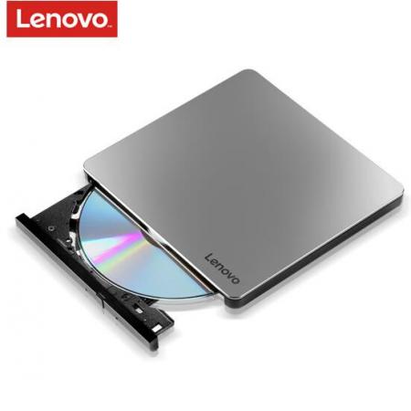 聯(lián)想（Lenovo）8倍速 鋁合金Type-C/USB外置光驅(qū) 外置DVD刻錄機 移動光驅(qū) Windows/MAC系統(tǒng)/DB85（銀黑色）
