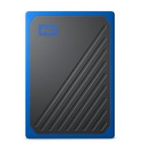 西部數據(WD)500GB USB3.0移動硬盤 固態(tài)(PSSD)My Passport Go鈷藍色(堅固耐用 小巧便攜)WDBMCG5000ABT