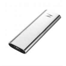 朗科(Netac)PSSD移動(dòng)固態(tài)硬盤type-c3.1全金屬Z Slim迷你手機(jī)硬盤蘋果MAC電腦 銀色 512GB
