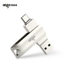 愛(ài)國(guó)者（aigo）64GB Type-C USB3.1 手機(jī)U盤(pán) U351高速讀寫(xiě)款 銀色 雙接口手機(jī)電腦用