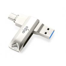 愛(ài)國(guó)者（aigo）64GB Type-C USB3.1 手機(jī)U盤(pán) U351高速讀寫(xiě)款 銀色 雙接口手機(jī)電腦用