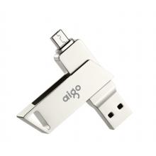 愛國(guó)者（aigo）64GB Micro USB USB3.0 手機(jī)U盤 U385 銀色 雙接口手機(jī)電腦兩用