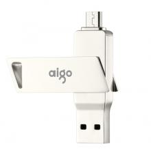 愛國(guó)者（aigo）64GB Micro USB USB3.0 手機(jī)U盤 U385 銀色 雙接口手機(jī)電腦兩用
