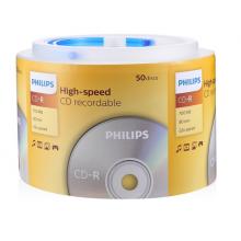 飛利浦（PHILIPS）CD-R光盤(pán)/刻錄盤(pán) 52速700M 桶裝50片