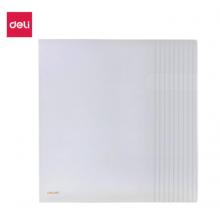 得力(deli)10只A4透明文件套 單頁(yè)文件檔案袋 L型文件夾資料袋 文件快遞袋5706A