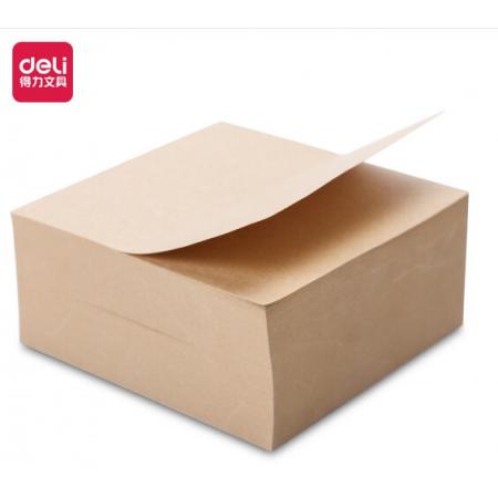 得力(deli)400張98*98mm簡(jiǎn)約牛皮紙便筏本便條  21709