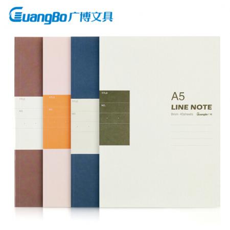 廣博(GuangBo)A5辦公記事本子日記本軟抄本筆記本子 40張10本裝4圖顏色隨機(jī)  GBR0828