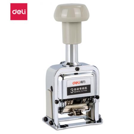 得力(deli)3位財務辦公自動號碼機/打碼機 蓋印清晰 財務用品 辦公用品 77333