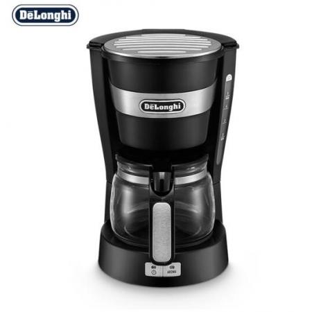 德龍（Delonghi）咖啡機(jī)滴漏式咖啡壺 迷你半自動咖啡機(jī) ICM14011（黑色）