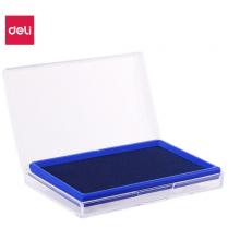 得力(deli)137*88mm方形快干印臺印泥 清晰印記 財務(wù)用品 辦公用品 藍色9864