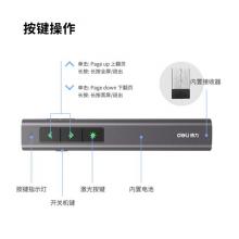 得力(deli)高端系列綠色光 可充電音量調(diào)節(jié)教鞭 PPT幻燈片遙控翻頁(yè)筆 電子筆演講筆激光無(wú)線演示筆翻頁(yè)器2809