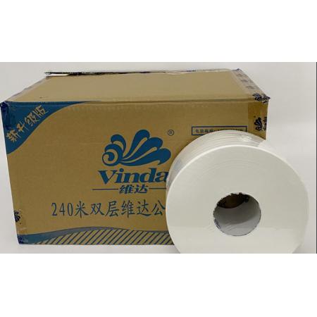 維達卷紙商用大卷紙公用廁紙衛(wèi)生間紙巾2層240米 V4035-1