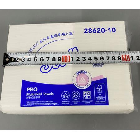 金佰利適高印花250抽單層三折折疊擦手紙抽紙紙巾袋裝28620/包
