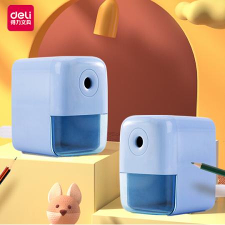 得力(deli)學(xué)生可自動進(jìn)筆卷筆刀削筆機(jī)/鉛筆削筆器/削筆刀/轉(zhuǎn)筆刀 學(xué)生文具 藍(lán)色71158