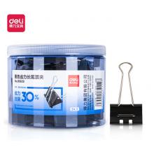 得力(deli)24只41mm省力黑色長(zhǎng)尾夾票夾 2#金屬燕尾夾票據(jù)夾子 辦公用品 大號(hào)8562S