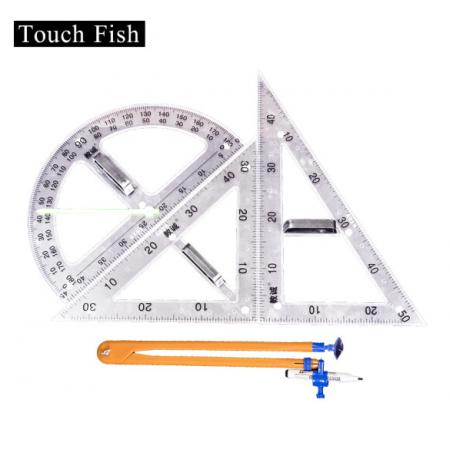  磁吸式大號三角板套 	Touch Fish 	 透明磁性 三角尺套裝 