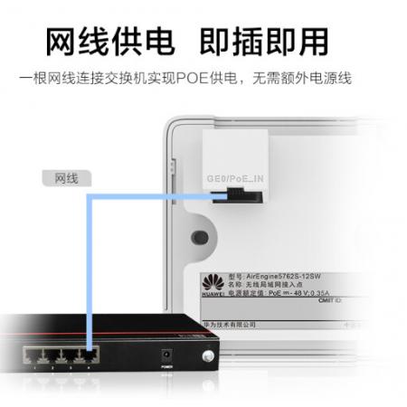 華為全屋WiFi6套裝5G覆蓋企業(yè)級智能 5762S-12SW 86面板AP+8口POE交換機