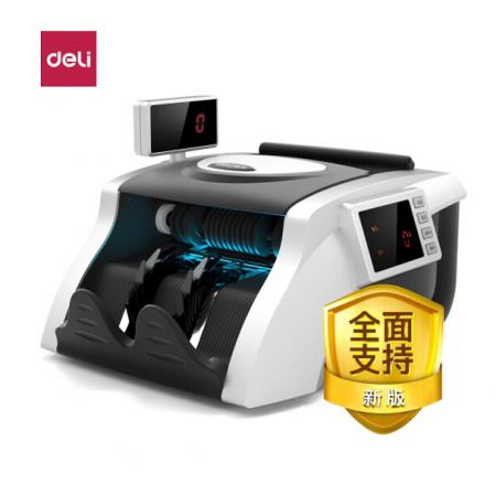 得力(deli)  支持新版人民幣驗鈔點鈔機 銀行專用 雙屏語音商用家用國標C級點鈔機數(shù)錢機92606S