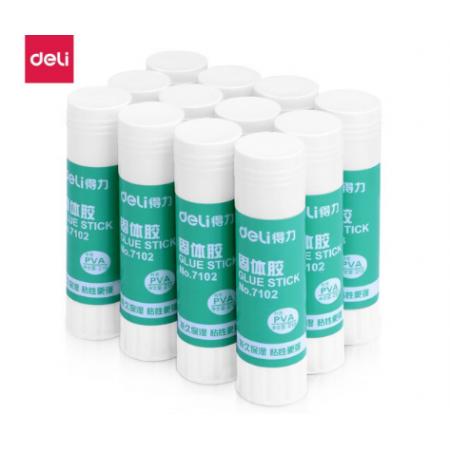 deli得力7102固體膠(白色)21g(12支/盒)